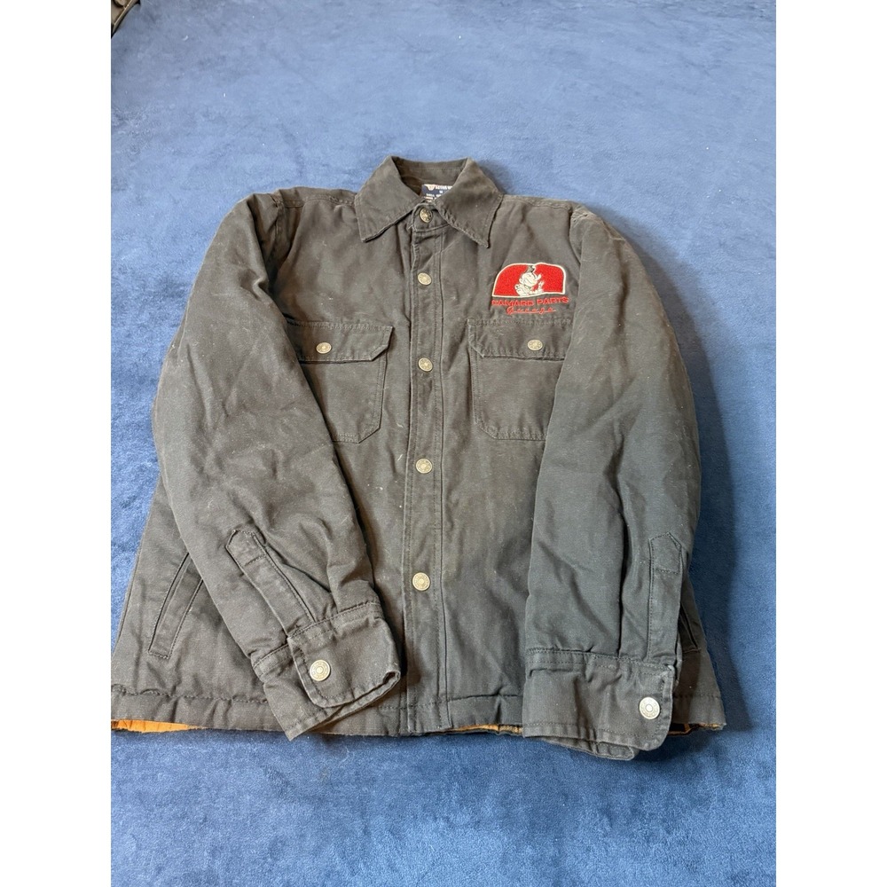 Vtg St. John’s Bay Flannel Lined Canvas Work Jacket Adult Sz M Black